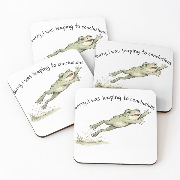 Item preview, Funny Leaping To Conclusions Frog Shirt | Frog Pun Sticker | Sarcastic Frog Gift | Relatable Humor Tee designed and sold by Moss & Mellow.