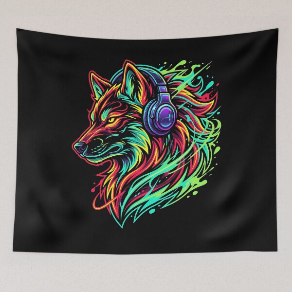 Item preview, Rasta Wolf with Headphones designed and sold by SignumShop.
