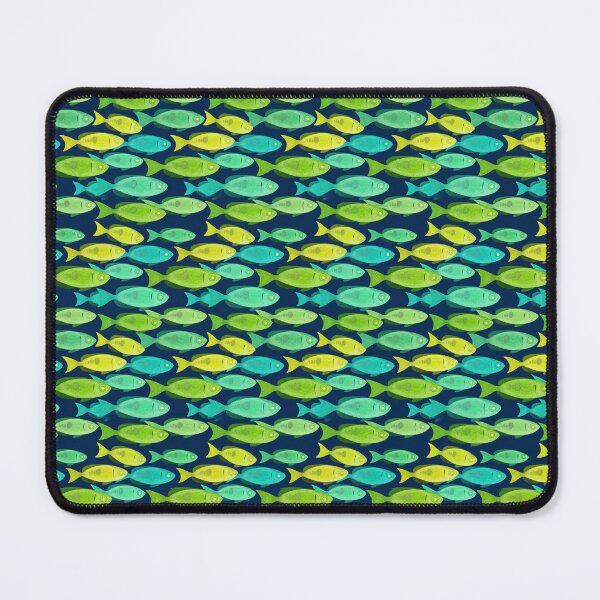 Item preview, Tropical Fish Seamless Pattern Navy Blue Ocean Marine Life Graphic designed and sold by KiwiRider.