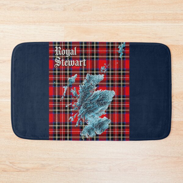 Artikelvorschau, Schottlandkarte und Clan Stewart Tartan entworfen und verkauft von davidelder.