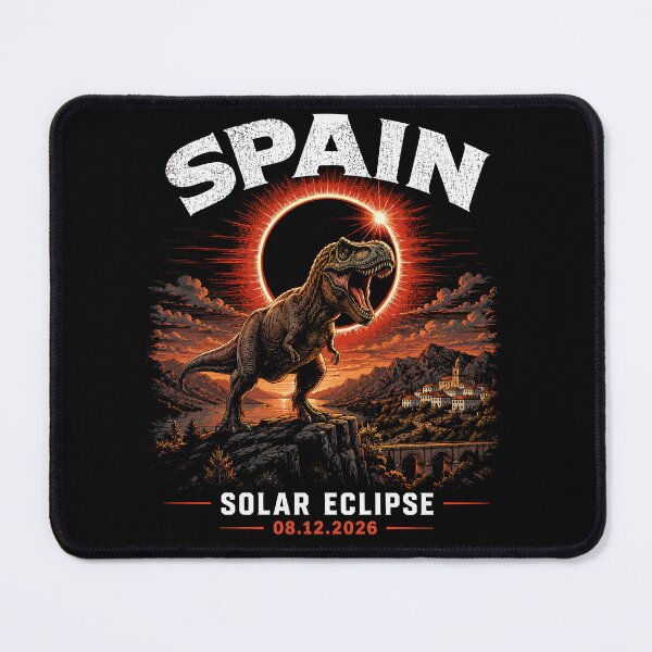 Item preview, Spain Solar Eclipse 08.12.2026 - T-Rex Dinosaur Totality Art designed and sold by DreamPup.