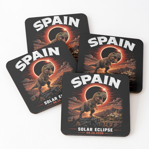 Item preview, Spain Solar Eclipse 08.12.2026 - T-Rex Dinosaur Totality Art designed and sold by DreamPup.