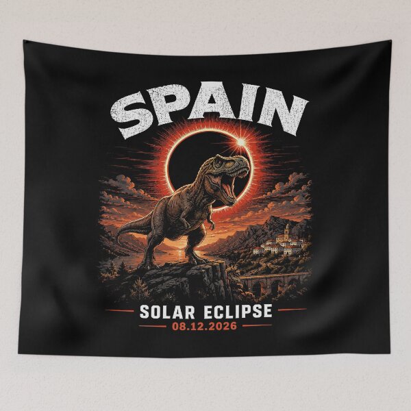 Item preview, Spain Solar Eclipse 08.12.2026 - T-Rex Dinosaur Totality Art designed and sold by DreamPup.