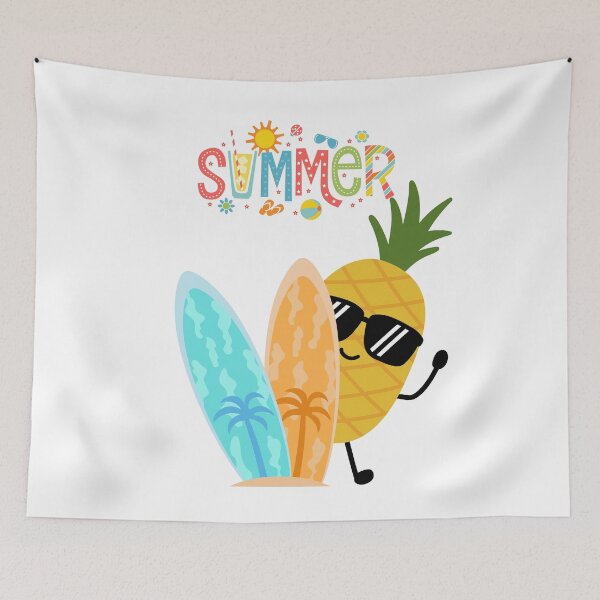 Item preview, Cute Summer Pineapple Surfing Tropical Vibes designed and sold by     Sela Art .