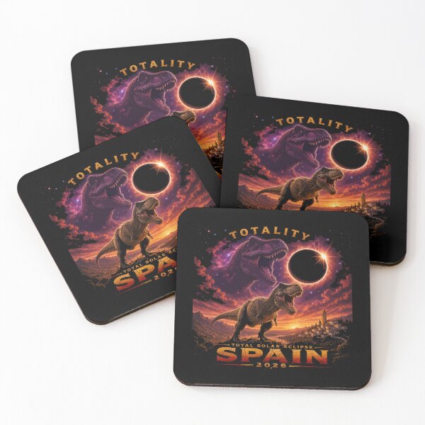 Item preview, Spain Solar Eclipse 08.12.2026 - T-Rex Dinosaur Totality Art designed and sold by DreamPup.