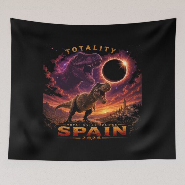 Item preview, Spain Solar Eclipse 08.12.2026 - T-Rex Dinosaur Totality Art designed and sold by DreamPup.