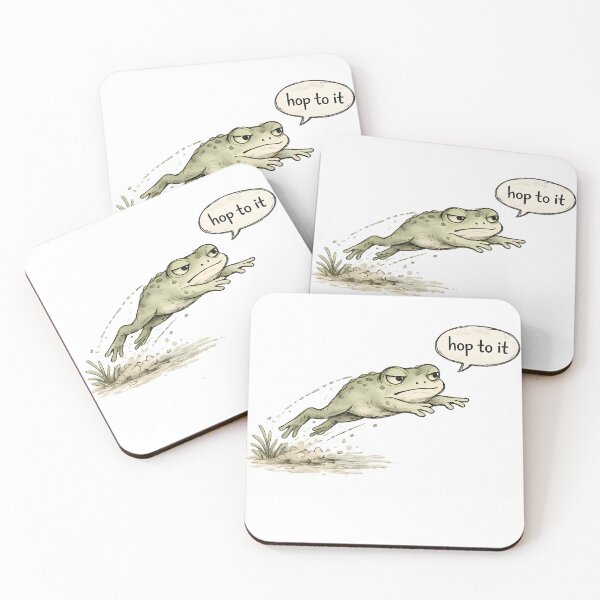 Item preview, Funny Hop To It Frog Shirt | Frog Pun Sticker | Motivational Frog Gift | Cute Pun Humor Tee designed and sold by Moss & Mellow.