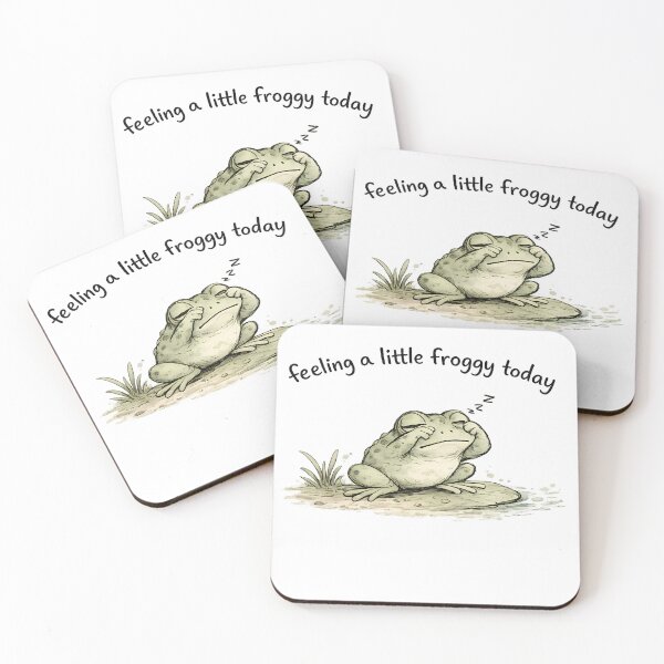 Item preview, Funny A Little Froggy Today Frog Shirt | Frog Pun Sticker | Sleepy Frog Gift | Relatable Humor Tee designed and sold by Moss & Mellow.