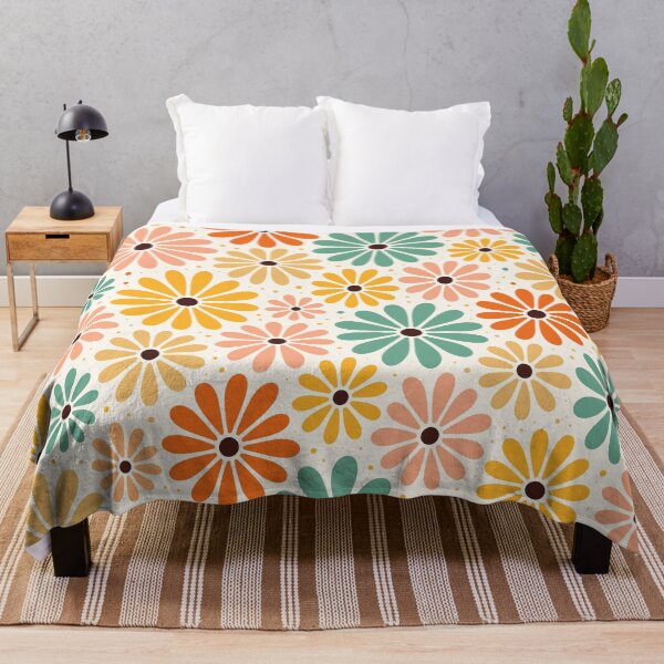 Item preview, Retro 70s Boho Daisy Flower Power Pattern designed and sold by Far Out Goods.