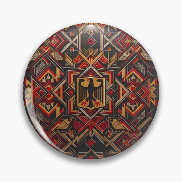 Item preview, C German Eagle Vintage Art Deco Gold Pattern designed and sold by ART ATTACK ZONE.
