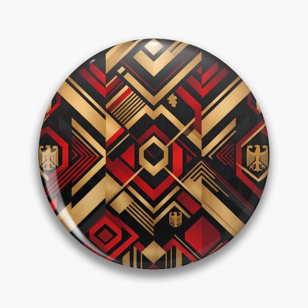 Item preview, D German Eagle Vintage Art Deco Gold Pattern designed and sold by ART ATTACK ZONE.