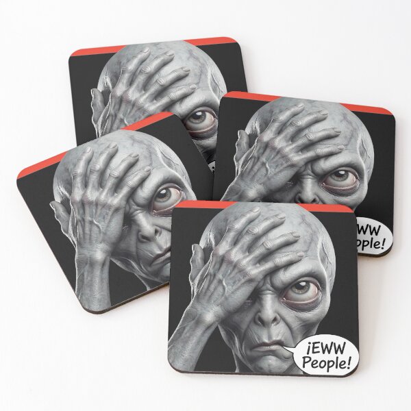 Item preview, Alien Facepalm - Eww People! Funny Misanthrope Design designed and sold by NexxaStoree.
