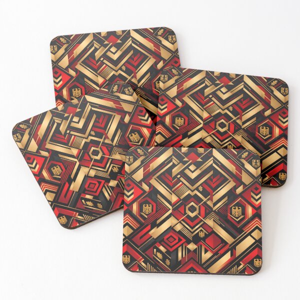 Item preview, D German Eagle Vintage Art Deco Gold Pattern designed and sold by ART ATTACK ZONE.