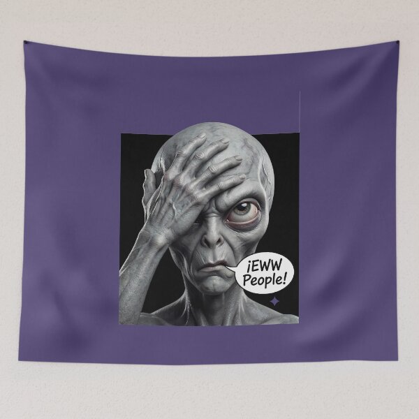 Item preview, Alien Facepalm - Eww People! Funny Misanthrope Design designed and sold by NexxaStoree.