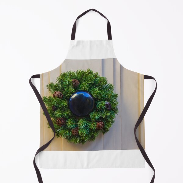 Item preview, Christmas Wreath With Pine cones Around Black Door Knob On Painted Front Door, Festive Holiday Decor designed and sold by Nmallia.