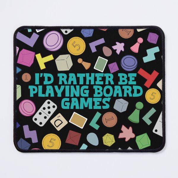 Item preview, I'd Rather Be Playing Board Games | Board Gamer Circle Meeple Dice Design designed and sold by Hallowed Artistry.