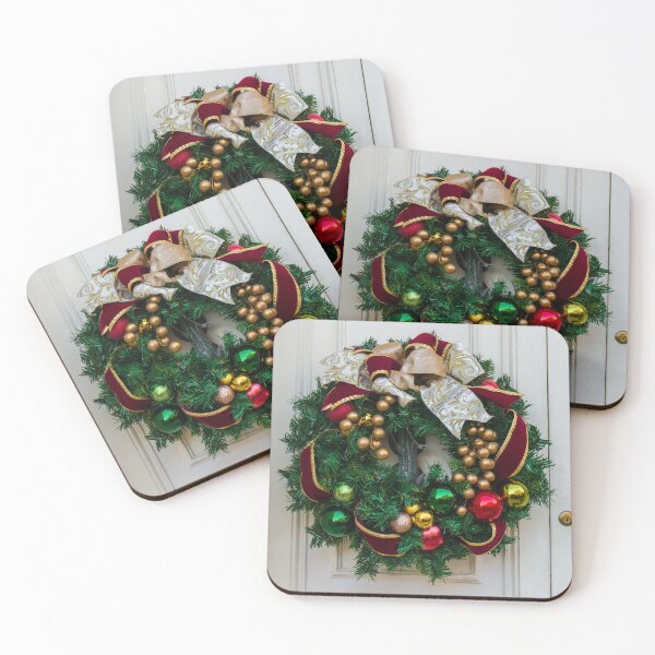 Item preview, Christmas Wreath With Pine cones Around Black Door Knob On Painted Front Door, Festive Holiday Decor designed and sold by Nmallia.