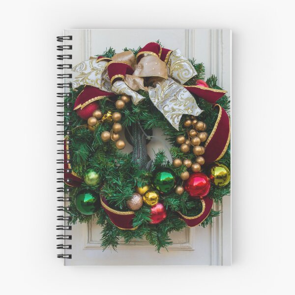 Item preview, Christmas Wreath With Pine cones Around Black Door Knob On Painted Front Door, Festive Holiday Decor designed and sold by Nmallia.
