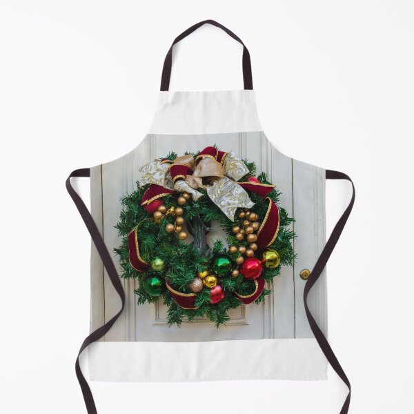 Item preview, Christmas Wreath With Pine cones Around Black Door Knob On Painted Front Door, Festive Holiday Decor designed and sold by Nmallia.