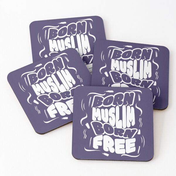 Item preview, Born Muslim Born Free - Islamic Inspirational Quote Design designed and sold by D-Islamic.