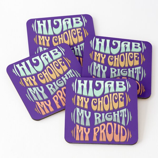 Item preview, Hijab my Choice my Right my Proud (no Bg) - Islamic Inspirational Quote Design designed and sold by D-Islamic.