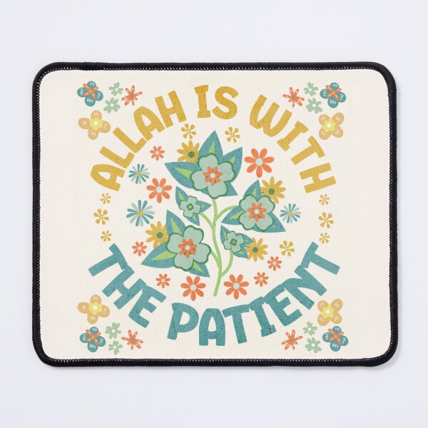 Item preview, Allah is with the Patient - Islamic Inspirational Quote Design designed and sold by D-Islamic.