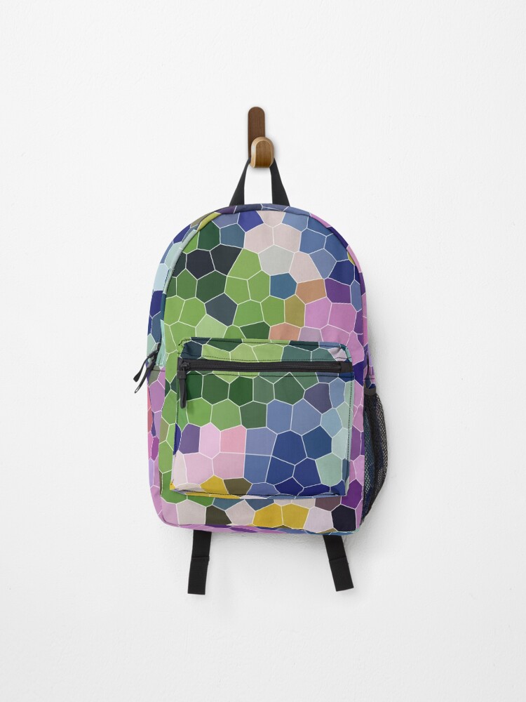 Thumbnail 1 of 3, Backpack, Colorful Spring Mosaic Tiles designed and sold by anniesparrow.