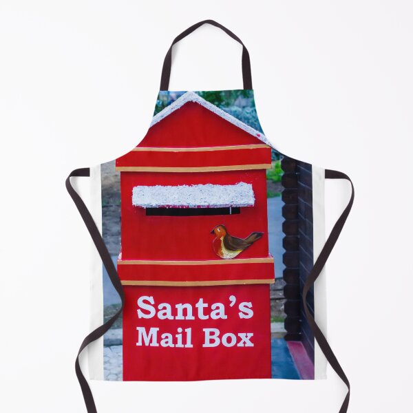 Item preview, Festive Red Santa Mailbox With Snowy Roof and Decorative Robin designed and sold by Nmallia.