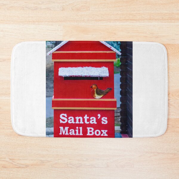 Item preview, Festive Red Santa Mailbox With Snowy Roof and Decorative Robin designed and sold by Nmallia.