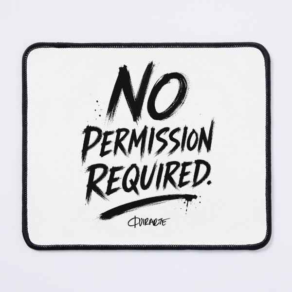 Item preview, No Permission Required Love Quote Ink Typography Art designed and sold by ferquirarte.