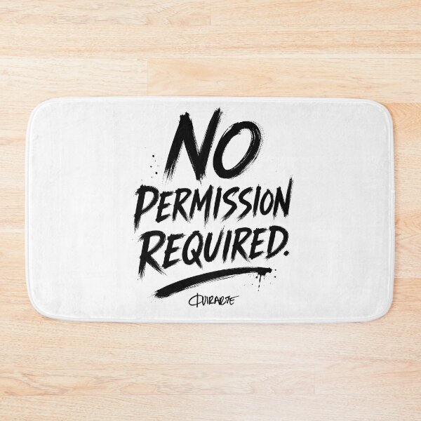 Item preview, No Permission Required Love Quote Ink Typography Art designed and sold by ferquirarte.