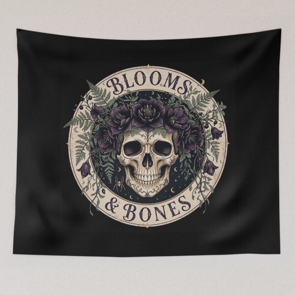 Item preview, Blooms & Bones Vintage Gothic Botanical Skull designed and sold by WillCraftx.