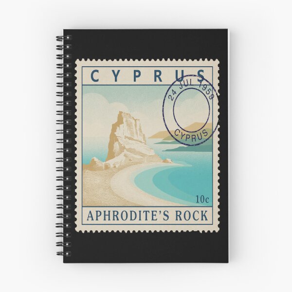 Item preview, Cyprus Aphrodite’s Rock Limestone Coast Stamp Sticker designed and sold by stickercuffs.