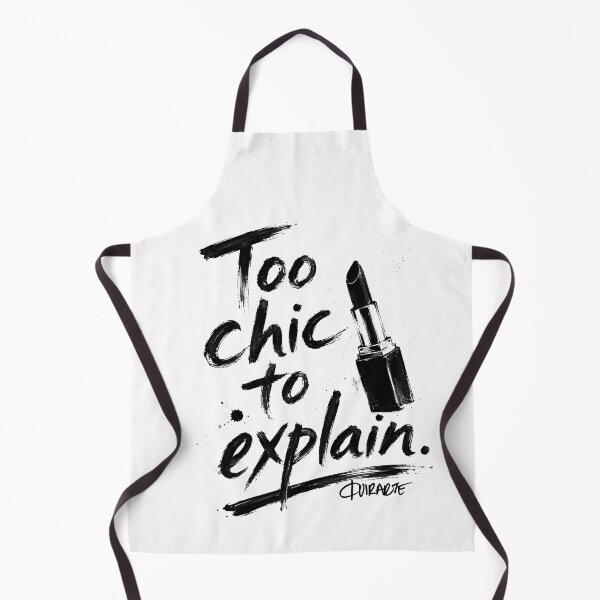 Item preview, Too Chic To Explain Lipstick Typography Art designed and sold by ferquirarte.