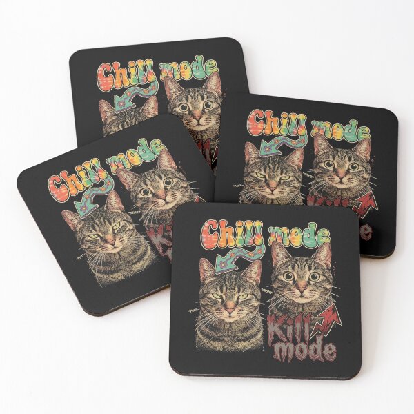 Item preview, Chill Mode Kill mode funny cat lover designed and sold by Welldoh.