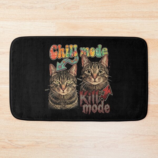 Item preview, Chill Mode Kill mode funny cat lover designed and sold by Welldoh.