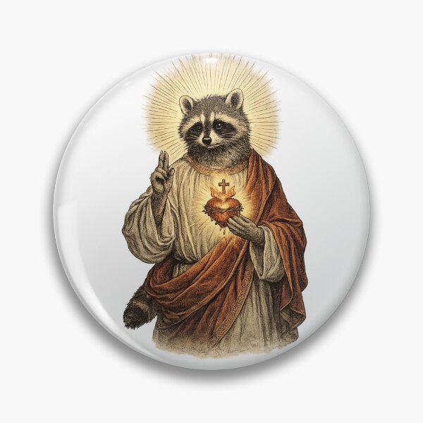 Item preview, Jimothy the Raccoon with Sacred Heart. designed and sold by Anime-Clothes1.