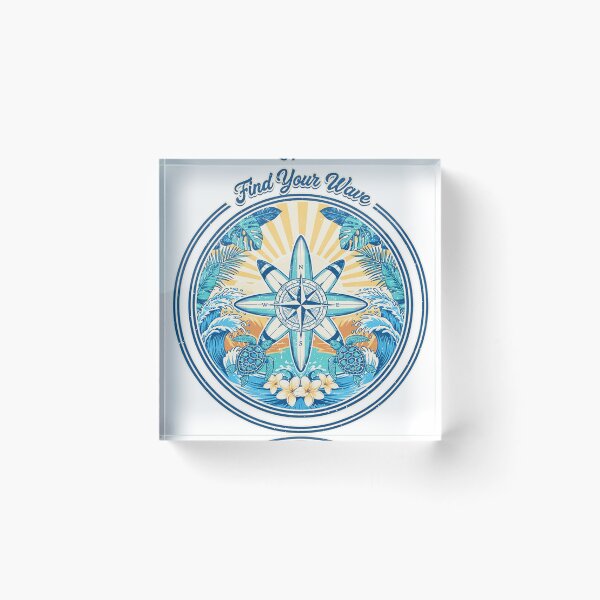 Item preview, Find Your Wave Vintage Tropical Surf Design | Coastal Beach Paradise Summer Vibes designed and sold by Mahilis.