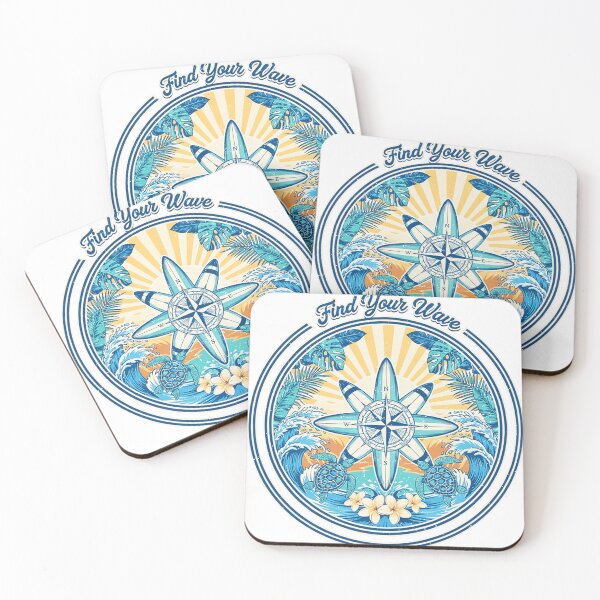 Item preview, Find Your Wave Vintage Tropical Surf Design | Coastal Beach Paradise Summer Vibes designed and sold by Mahilis.