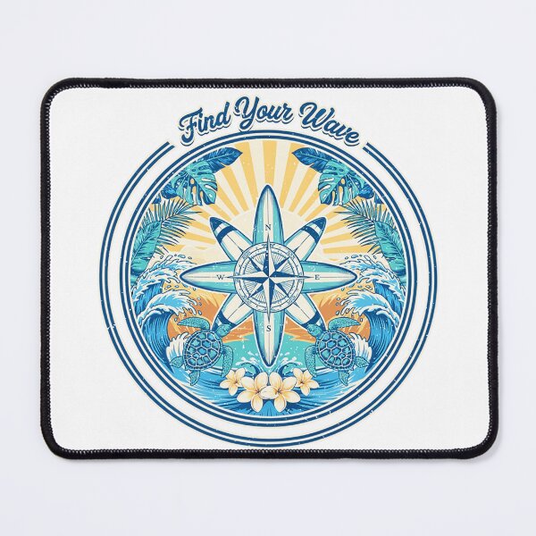 Item preview, Find Your Wave Vintage Tropical Surf Design | Coastal Beach Paradise Summer Vibes designed and sold by Mahilis.