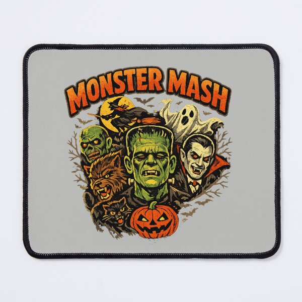 Item preview, Retro Monster Mash Halloween Shirt for Classic Horror Fans designed and sold by POD DYNASTY | Original Print On Demand T-Shirt Graphics.