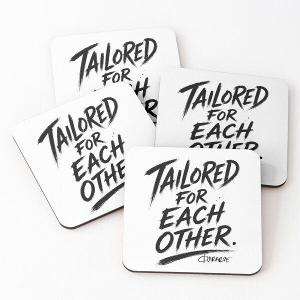 Item preview, Tailored For Each Other Love Quote Ink Typography Art designed and sold by ferquirarte.