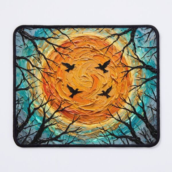 Item preview, Textured Sunset with Flying Birds designed and sold by Sylwka447.