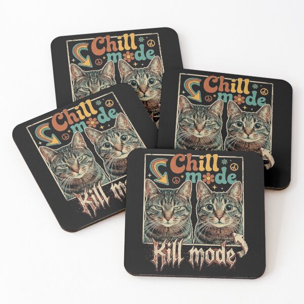 Item preview, Chill Mode Kill mode funny cat owner designed and sold by Welldoh.