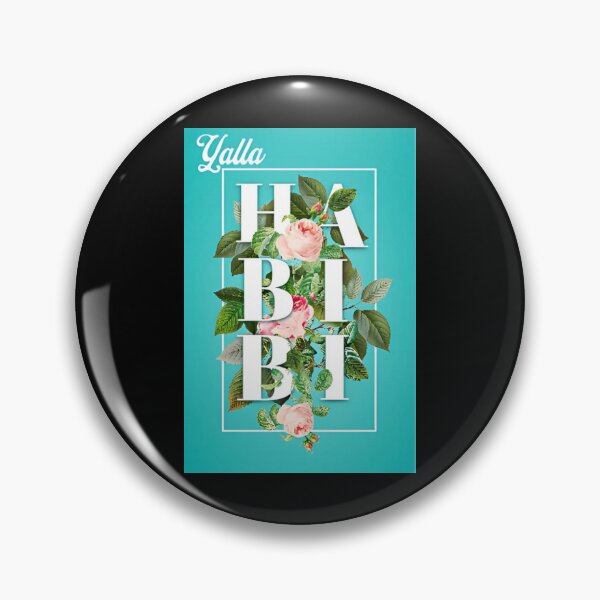 Item preview, Yalla HABIBI - Floral Positivity Design - Arabic Aesthetic Typography designed and sold by D-Islamic.