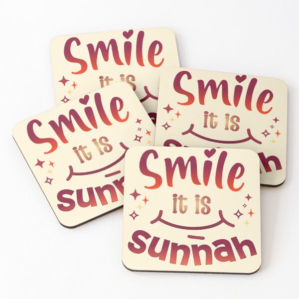 Item preview, Smile, It’s Sunnah ( red )– Islamic Positivity Design designed and sold by D-Islamic.