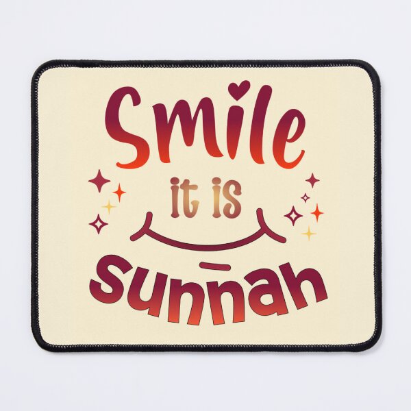 Item preview, Smile, It’s Sunnah ( red )– Islamic Positivity Design designed and sold by D-Islamic.