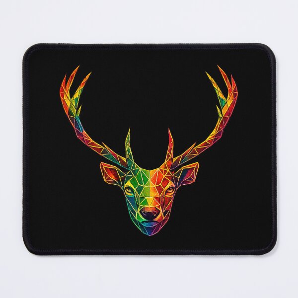 Item preview, Colorful Geometric Deer Head | Low Poly Stag Portrait | Rainbow Polygon Wildlife Art | Modern Abstract Antlers | Vibrant Forest Animal Illustration designed and sold by Geometric Art..