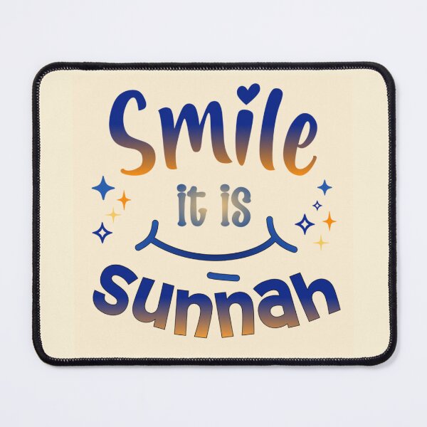Item preview, Smile, It’s Sunnah ( blue ) – Islamic Positivity Design designed and sold by D-Islamic.