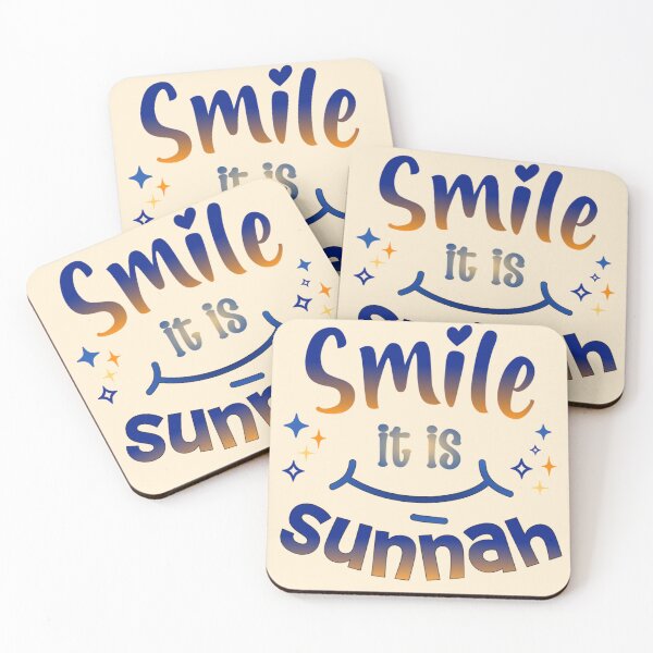 Item preview, Smile, It’s Sunnah ( blue ) – Islamic Positivity Design designed and sold by D-Islamic.